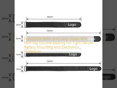 Cintas ajustables de gancho y bucle con respaldo de silicona antideslizante para el montaje de la batería y la protección electrónica