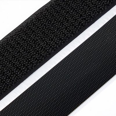 Cinta de velcro elástica de tamaño personalizado, 25 o 50 yardas por rollo, cinta de sujeción elástica diseñada para textiles y prendas de vestir