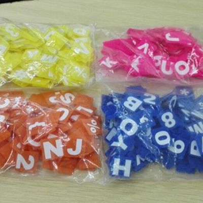 Impresión personalizada de letras del alfabeto gancho de nylon garantizado en cualquier color
