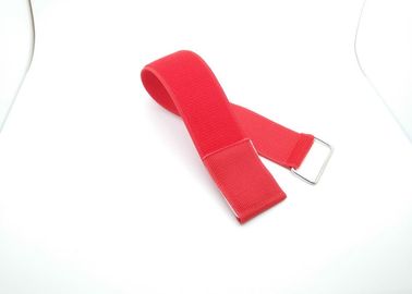 Principios elásticos ajustables del cierre del gancho del rojo y del uno mismo de las correas del lazo