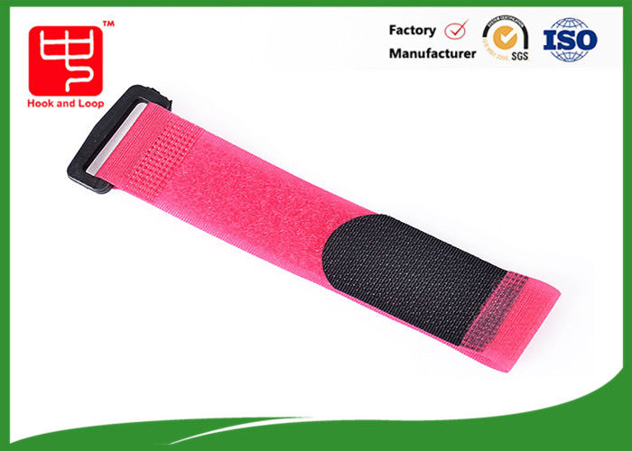 correas durables de 100 * de 20m m, bridas de plástico rosadas de Velco del color