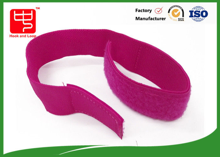 Las cintas de velcro elasticated fuertes del color rojo con cosen, las correas del estiramiento del velcro de 320 * de 50m m 