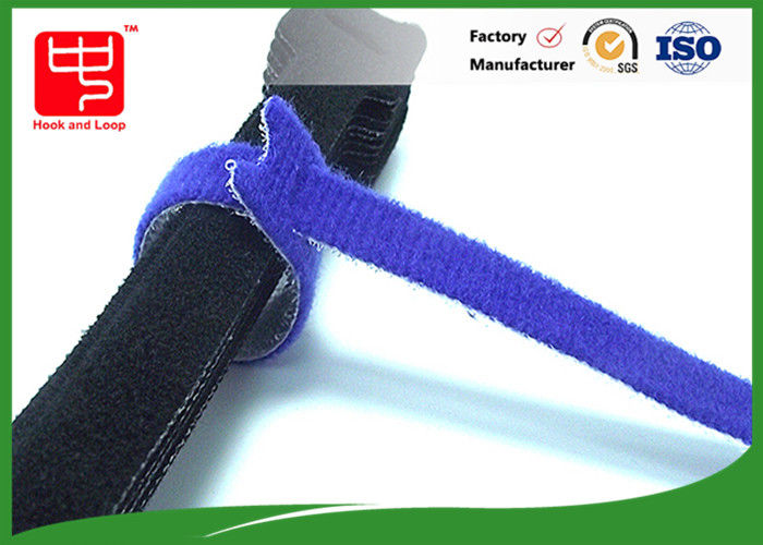 Pegajoso fuerte industrial del color azul del gancho de la reutilización y de la atadura de cables del lazo para fijo