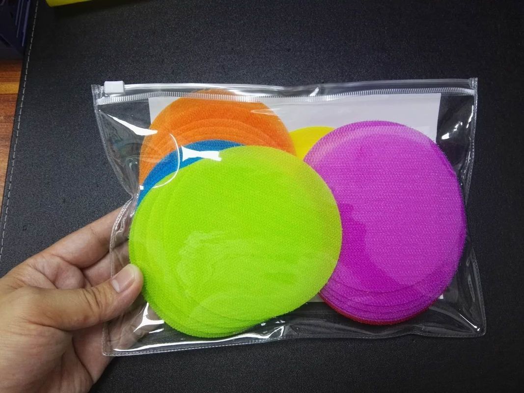 Marcadores multicolores del punto de la alfombra del gancho y de la cinta del lazo autos-adhesivo